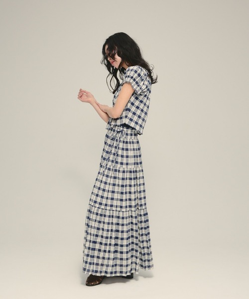eL(エル)の「【eL】Made in India Gingham Check Skirt/660790(スカート・レディース・ブラック系その他/ネイビー系・FREE)」の12枚目の写真