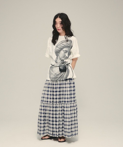 eL(エル)の「【eL】Made in India Gingham Check Skirt/660790(スカート・レディース・ブラック系その他/ネイビー系・FREE)」の13枚目の写真