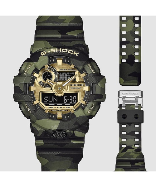 G-SHOCK（ジーショック）の「BOLD CAMO Series / GA-700CMG-3AJF（アナログ腕時計・メンズ・グリーン系カモフラージュ・FREE）」の4枚目の写真