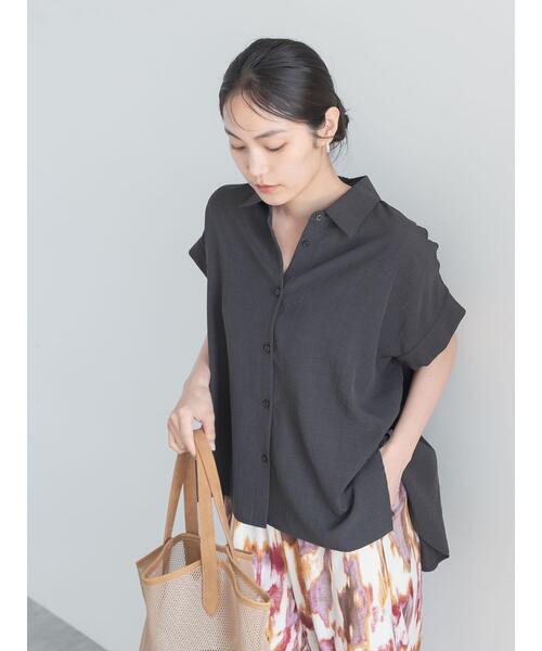 Te chichi（テチチ）の「ライトタンブラー半袖シャツ（シャツ/ブラウス・レディース・オフホワイト/チャコールグレー/ブルー・F）」の10枚目の写真