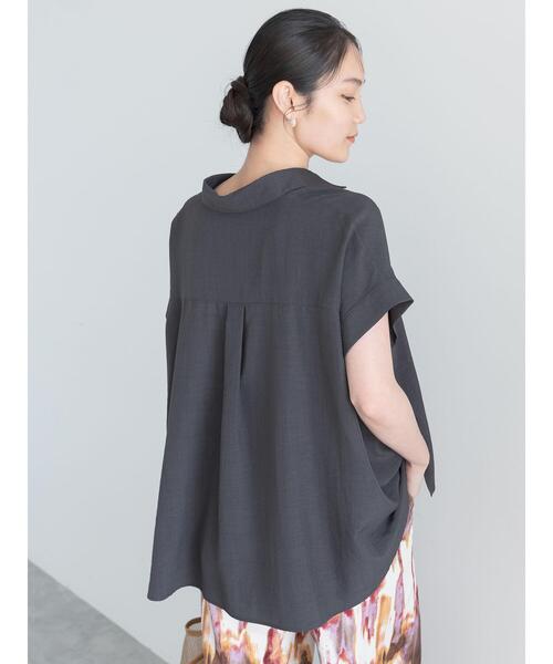 Te chichi（テチチ）の「ライトタンブラー半袖シャツ（シャツ/ブラウス・レディース・オフホワイト/チャコールグレー/ブルー・F）」の12枚目の写真
