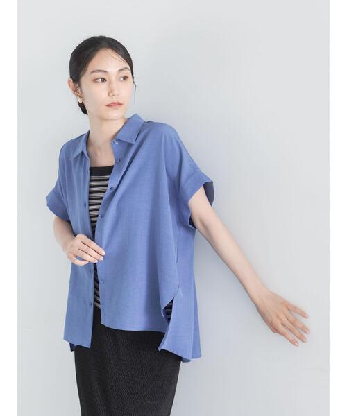 Te chichi（テチチ）の「ライトタンブラー半袖シャツ（シャツ/ブラウス・レディース・オフホワイト/チャコールグレー/ブルー・F）」の22枚目の写真