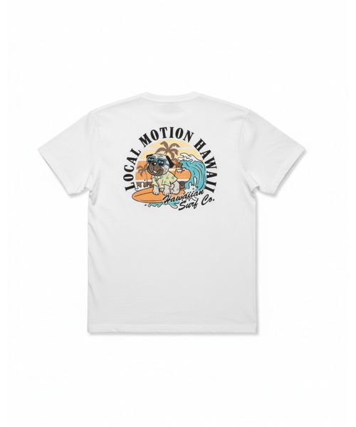LOCALMOTION HAWAII(ローカルモーション ハワイ)の「サーフドッグプリントTシャツ(Tシャツ/カットソー・メンズ・サックスブルー/ネイビー/ホワイト・LARGE/MEDIUM/X-LARGE/SMALL)」の2枚目の写真