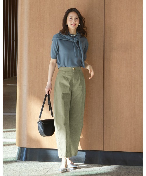 DoCLASSE（ ドゥクラッセ）の「スラブコットン・カーブパンツ（その他パンツ・レディース・キナリ/ブラック/カーキ・11/13/9/7）」の16枚目の写真