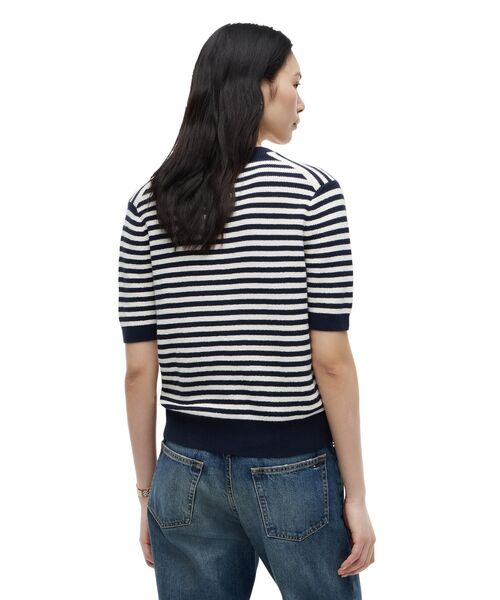 TOMMY HILFIGER(トミーヒルフィガー)の「ゴールドボタンショートスリーブヘンリーネックカットソー(ニット/セーター・レディース・ホワイト系その他7/マルチ・XX-SMALL/SMALL/X-SMALL)」の4枚目の写真