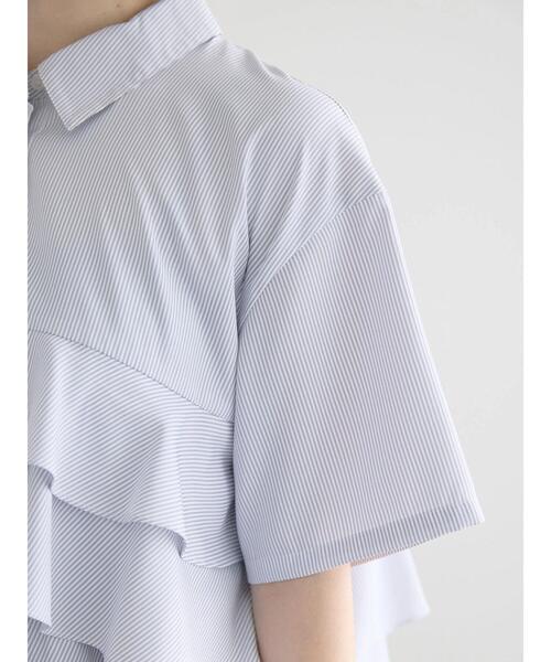 Te chichi（テチチ）の「半袖ティアードフリルクロップトシャツ（シャツ/ブラウス・レディース・ピンク/サックスブルー/グレー・F）」の16枚目の写真