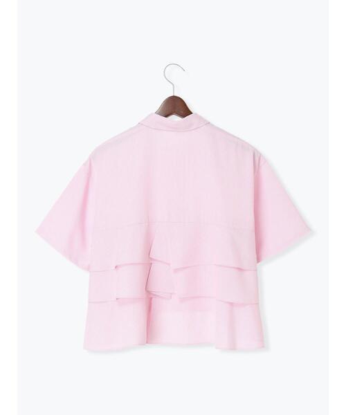 Te chichi（テチチ）の「半袖ティアードフリルクロップトシャツ（シャツ/ブラウス・レディース・ピンク/サックスブルー/グレー・F）」の8枚目の写真
