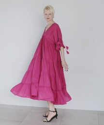 【AMERICAN RAG CIE】 インディアボリュームドレスワンピース（WOMEN)