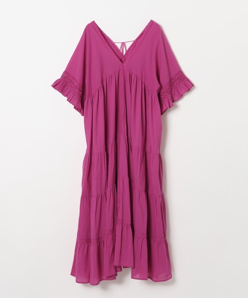 AMERICAN RAG CIE（アメリカンラグシー）の「【AMERICAN RAG CIE】 インディアボリュームドレスワンピース（WOMEN)（ワンピース・レディース・ピンク/ブラック・FREE）」の3枚目の写真