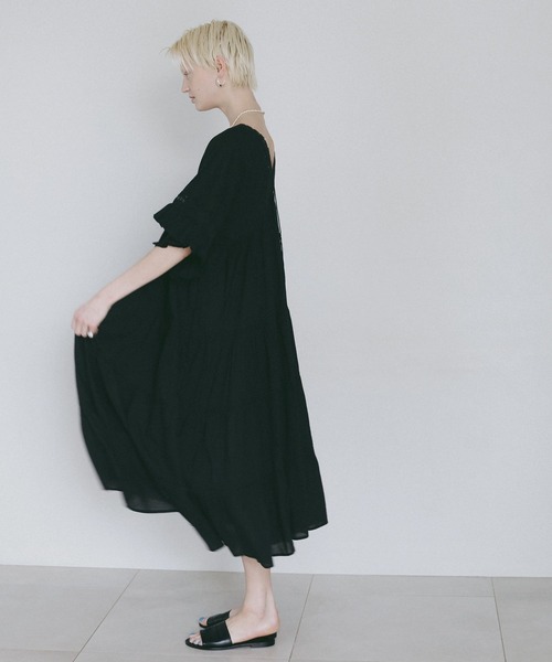 AMERICAN RAG CIE(アメリカンラグシー)の「【AMERICAN RAG CIE】 インディアボリュームドレスワンピース(WOMEN)(ワンピース・レディース・ピンク/ブラック・FREE)」の15枚目の写真