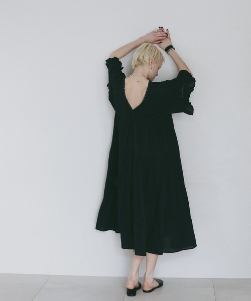 AMERICAN RAG CIE(アメリカンラグシー)の「【AMERICAN RAG CIE】 インディアボリュームドレスワンピース(WOMEN)(ワンピース・レディース・ピンク/ブラック・FREE)」の16枚目の写真