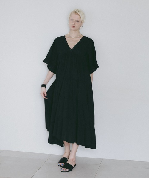 AMERICAN RAG CIE(アメリカンラグシー)の「【AMERICAN RAG CIE】 インディアボリュームドレスワンピース(WOMEN)(ワンピース・レディース・ピンク/ブラック・FREE)」の20枚目の写真