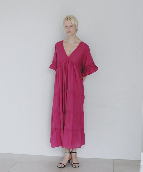 AMERICAN RAG CIE(アメリカンラグシー)の「【AMERICAN RAG CIE】 インディアボリュームドレスワンピース(WOMEN)(ワンピース・レディース・ピンク/ブラック・FREE)」の21枚目の写真