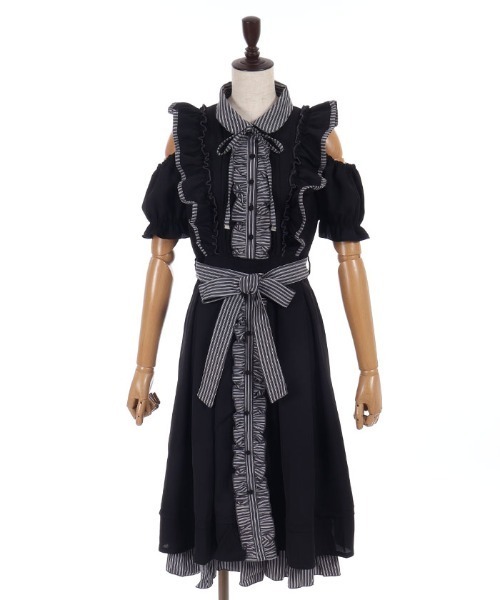 axes femme POETIQUE(アクシーズファムポエティック)の「バイカラーオフショルOP(ワンピース・レディース・レッド/ブラック/ホワイト・MEDIUM)」の11枚目の写真