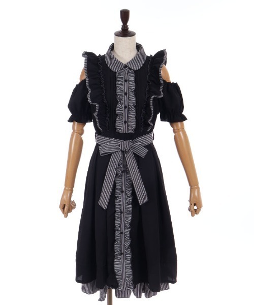 axes femme POETIQUE(アクシーズファムポエティック)の「バイカラーオフショルOP(ワンピース・レディース・レッド/ブラック/ホワイト・MEDIUM)」の16枚目の写真
