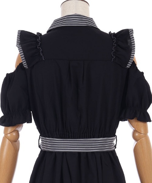 axes femme POETIQUE(アクシーズファムポエティック)の「バイカラーオフショルOP(ワンピース・レディース・レッド/ブラック/ホワイト・MEDIUM)」の17枚目の写真