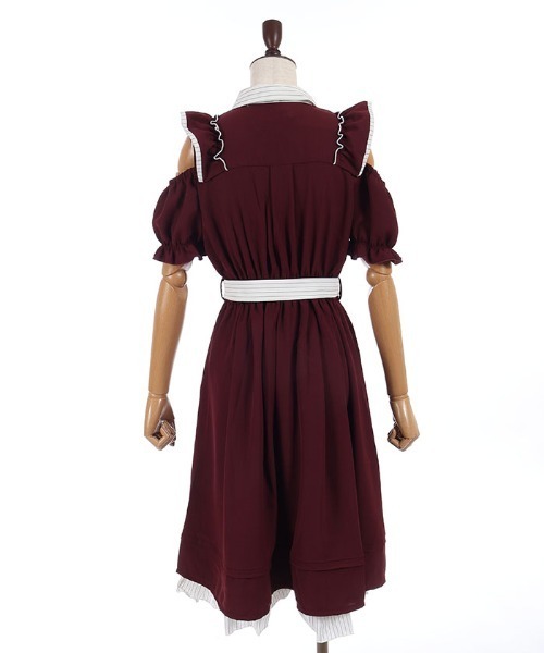 axes femme POETIQUE(アクシーズファムポエティック)の「バイカラーオフショルOP(ワンピース・レディース・レッド/ブラック/ホワイト・MEDIUM)」の21枚目の写真