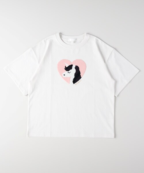 MPS(エムピーエス)の「スパンコールTシャツ(Tシャツ/カットソー・キッズ・ホワイト系1/ブルー系5/ブラック系・11/12/13/14)」の1枚目の写真