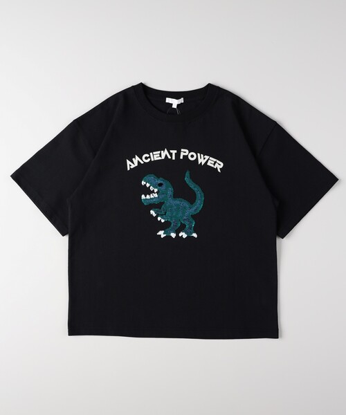 MPS(エムピーエス)の「スパンコールTシャツ(Tシャツ/カットソー・キッズ・ホワイト系1/ブルー系5/ブラック系・11/12/13/14)」の2枚目の写真