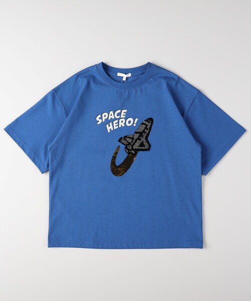 MPS(エムピーエス)の「スパンコールTシャツ(Tシャツ/カットソー・キッズ・ホワイト系1/ブルー系5/ブラック系・11/12/13/14)」の3枚目の写真
