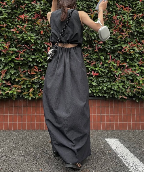 back drawstring waist open OP（ワンピース）｜WILLFULLY（ウィル 