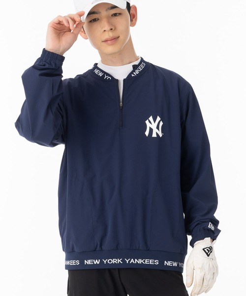 NEW ERA(ニューエラ)の「ニューエラゴルフ ウィンドプルオーバー ハーフジップ MLB(その他トップス・メンズ・ネイビー/ホワイト・L/M/S/XXL/XL)」の2枚目の写真