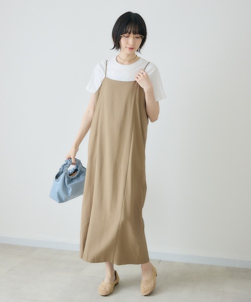 Paradise Picnic（パラダイスピクニック）の「Dignite Collier インナーセットワンピース（ワンピース・レディース・ベージュ/ブラック・FREE）」の2枚目の写真