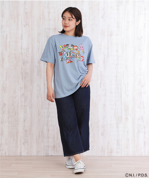 ANGEL BLUE(エンジェルブルー)の「エンジェルブルー Tシャツ キュートポップバンド(Tシャツ/カットソー・レディース・ホワイト系/ブルー系/ブラック系・M/S/XS/L)」の4枚目の写真