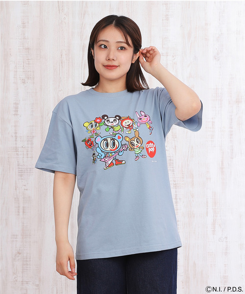 ANGEL BLUE(エンジェルブルー)の「エンジェルブルー Tシャツ キュートポップバンド(Tシャツ/カットソー・レディース・ホワイト系/ブルー系/ブラック系・M/S/XS/L)」の6枚目の写真