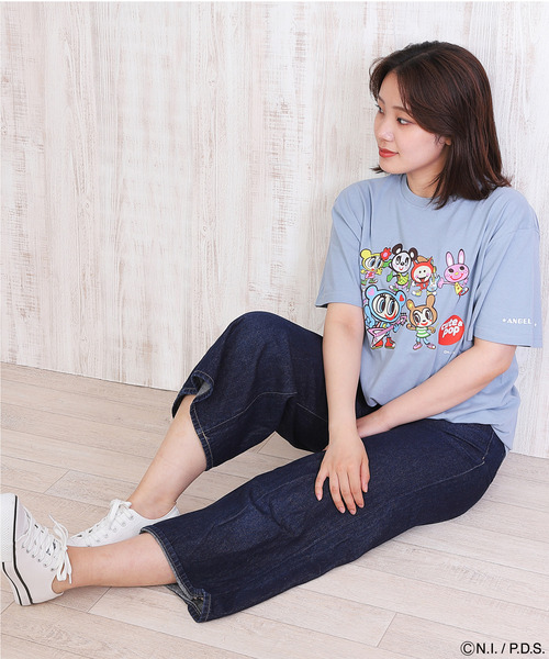 ANGEL BLUE(エンジェルブルー)の「エンジェルブルー Tシャツ キュートポップバンド(Tシャツ/カットソー・レディース・ホワイト系/ブルー系/ブラック系・M/S/XS/L)」の5枚目の写真