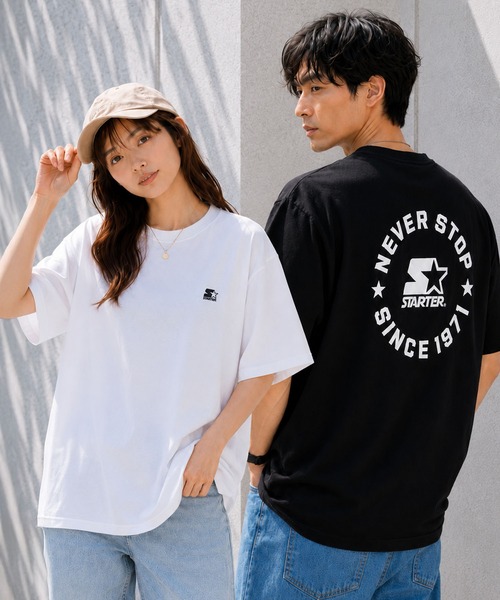 STARTER（スターター）の「STARTER スターター メンズ半袖Tシャツ デザインロゴ バックプリント（Tシャツ/カットソー・メンズ・ダークブルー/ホワイト/ブラック・M/L/XL）」の4枚目の写真