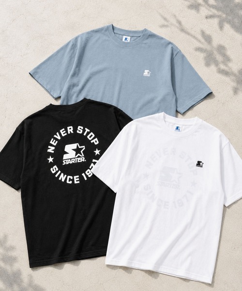 STARTER（スターター）の「STARTER スターター メンズ半袖Tシャツ デザインロゴ バックプリント（Tシャツ/カットソー・メンズ・ダークブルー/ホワイト/ブラック・M/L/XL）」の6枚目の写真