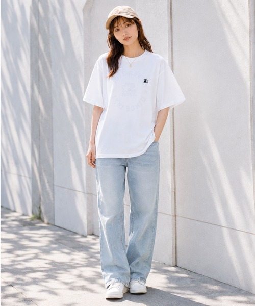 STARTER（スターター）の「STARTER スターター メンズ半袖Tシャツ デザインロゴ バックプリント（Tシャツ/カットソー・メンズ・ダークブルー/ホワイト/ブラック・M/L/XL）」の9枚目の写真
