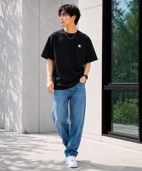 STARTER（スターター）の「STARTER スターター メンズ半袖Tシャツ デザインロゴ バックプリント（Tシャツ/カットソー・メンズ・ダークブルー/ホワイト/ブラック・M/L/XL）」の10枚目の写真