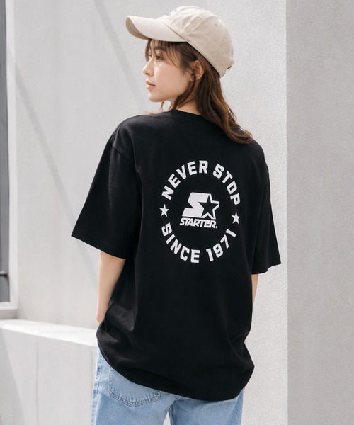 STARTER（スターター）の「STARTER スターター メンズ半袖Tシャツ デザインロゴ バックプリント（Tシャツ/カットソー・メンズ・ダークブルー/ホワイト/ブラック・M/L/XL）」の11枚目の写真