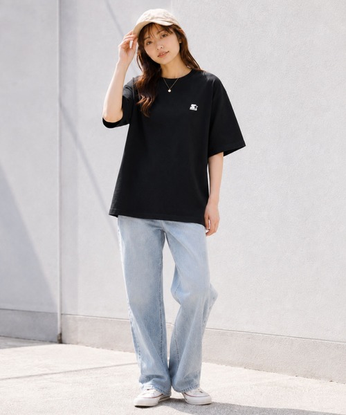 STARTER（スターター）の「STARTER スターター メンズ半袖Tシャツ デザインロゴ バックプリント（Tシャツ/カットソー・メンズ・ダークブルー/ホワイト/ブラック・M/L/XL）」の12枚目の写真
