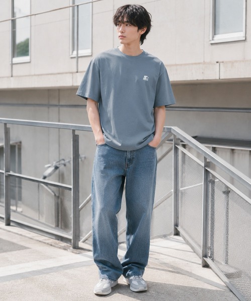 STARTER（スターター）の「STARTER スターター メンズ半袖Tシャツ デザインロゴ バックプリント（Tシャツ/カットソー・メンズ・ダークブルー/ホワイト/ブラック・M/L/XL）」の13枚目の写真
