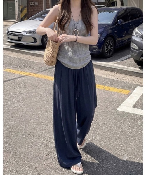 lulufa(ルルファ)の「リラックスワイドイージーパンツ(その他パンツ・レディース・ネイビー/ナチュラル・FREE)」の7枚目の写真