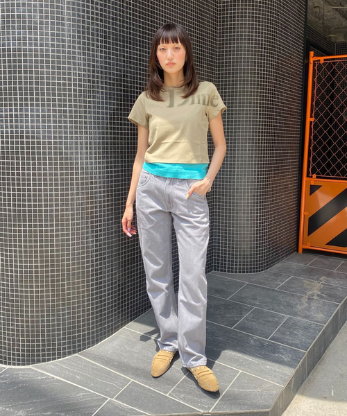 DIME（ダイム）の「【Dime/ダイム】 STRAIGHT DENIM PANTS（デニムパンツ・レディース・グレー・X-SMALL/MEDIUM）」の2枚目の写真