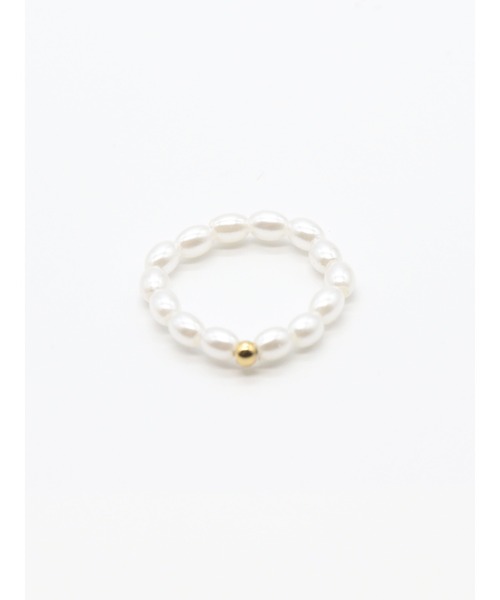 Bilan(ビラン)の「アクセントパールリング / 【BILAN】 Accent Pearl Ring(リング・レディース・ゴールド/シルバー・14号/9号/11号)」の2枚目の写真