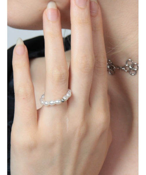 Bilan(ビラン)の「アクセントパールリング / 【BILAN】 Accent Pearl Ring(リング・レディース・ゴールド/シルバー・14号/9号/11号)」の9枚目の写真
