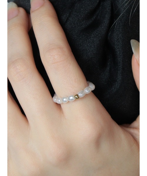 Bilan(ビラン)の「アクセントパールリング / 【BILAN】 Accent Pearl Ring(リング・レディース・ゴールド/シルバー・14号/9号/11号)」の12枚目の写真