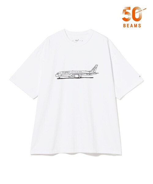 BEAMS T(ビームスティー)の「ANA × BEAMS / FLOW T-Shirt(Tシャツ/カットソー・メンズ・ホワイト・S/M/XL/L)」の3枚目の写真