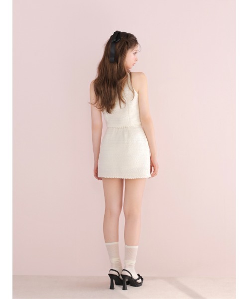 M me eme(エムミーエメ)の「Ribbon strap bijou line mule(eme11022)(サンダル・レディース・ブラック・S/M)」の10枚目の写真