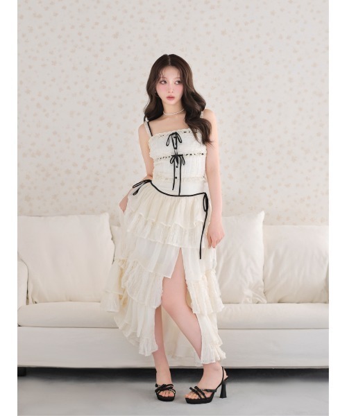 M me eme(エムミーエメ)の「Ribbon strap bijou line mule(eme11022)(サンダル・レディース・ブラック・S/M)」の15枚目の写真