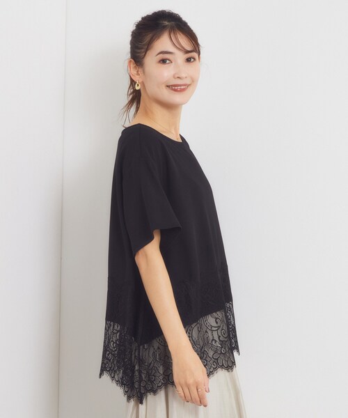 ITS'DEMO（イッツデモ）の「裾レーストップス（Tシャツ/カットソー・レディース・ブラック/ブラウン系その他/アイボリー・00）」の17枚目の写真