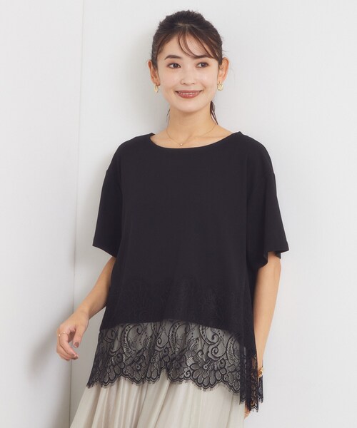 ITS'DEMO（イッツデモ）の「裾レーストップス（Tシャツ/カットソー・レディース・ブラック/ブラウン系その他/アイボリー・00）」の16枚目の写真