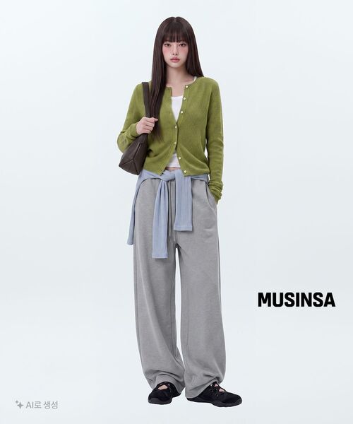 MUSINSA STANDARD WOMAN（ムシンサスタンダードウーマン）の「ウィメンズシアーテクスチャードラウンドネックカーディガン[オリーブ]（カーディガン/ボレロ・レディース・その他・X-SMALL/SMALL/MEDIUM/LARGE）」の6枚目の写真