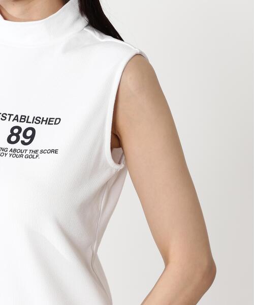 PEARLY GATES(パーリーゲイツ)の「【PEARLY GATES】FD40/-FD100dベア擬似メッシュスリーブレスハイネックカットソー(Tシャツ/カットソー・レディース・ホワイト/ネイビー・MEDIUM/X-SMALL)」の17枚目の写真