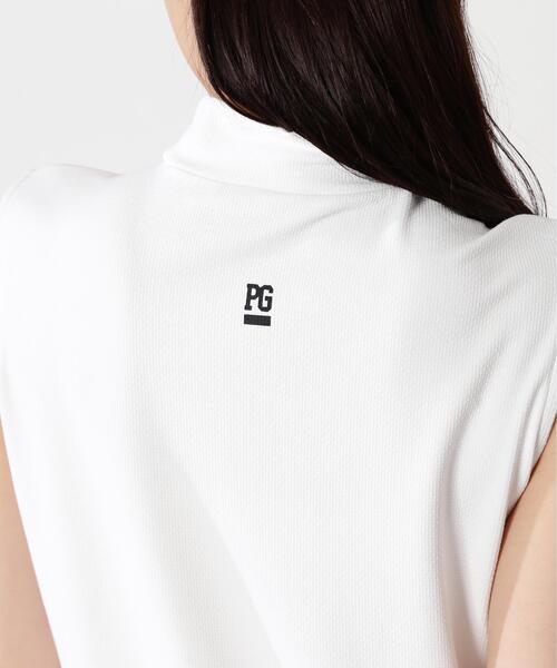 PEARLY GATES(パーリーゲイツ)の「【PEARLY GATES】FD40/-FD100dベア擬似メッシュスリーブレスハイネックカットソー(Tシャツ/カットソー・レディース・ホワイト/ネイビー・MEDIUM/X-SMALL)」の19枚目の写真